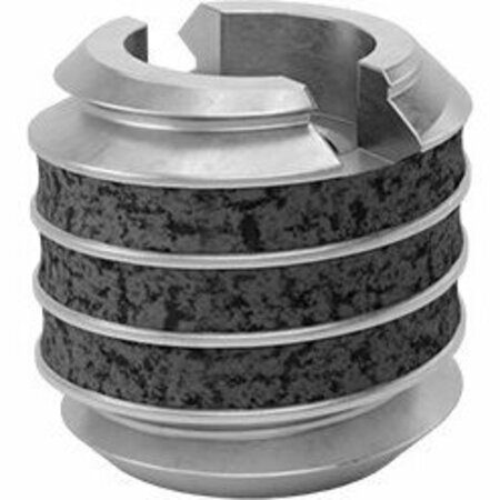 BSC PREFERRED 18-8 Stainless Steel Easy-to-Install Thread-Locking Insert with Thick Wall 8-32 Thread Size, 5PK 90247A009